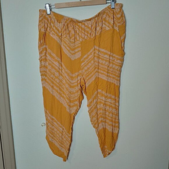 Harem Genie Pant Free People Beach Slouchy Capri Summer Pant Crop Jogger Boho - Picture 2 of 8